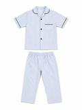 blue stripes night suit