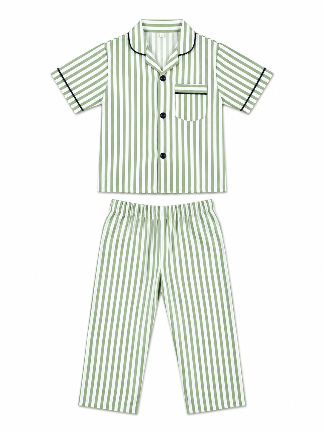 green stripes night suit