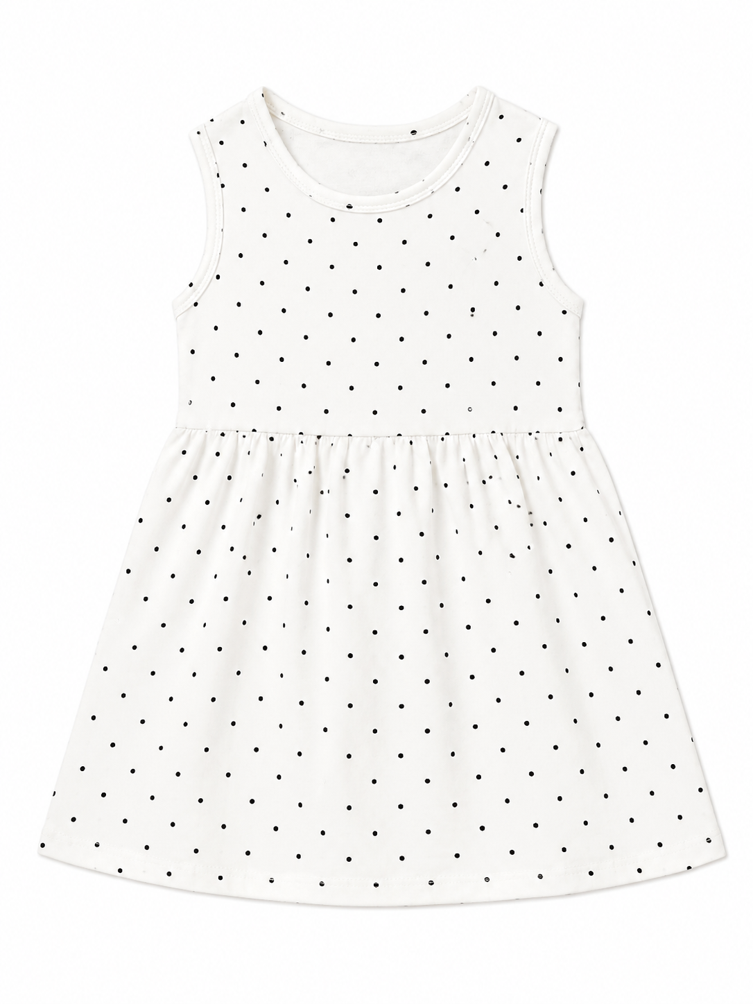 Black polka dots frock