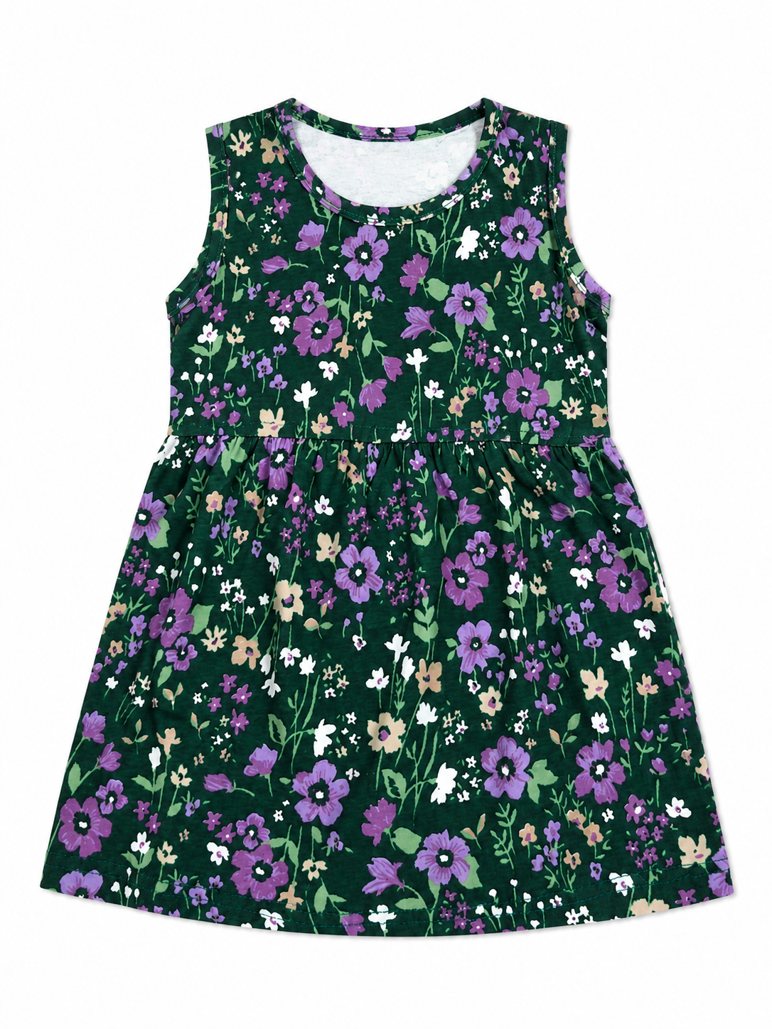 Green floral frock
