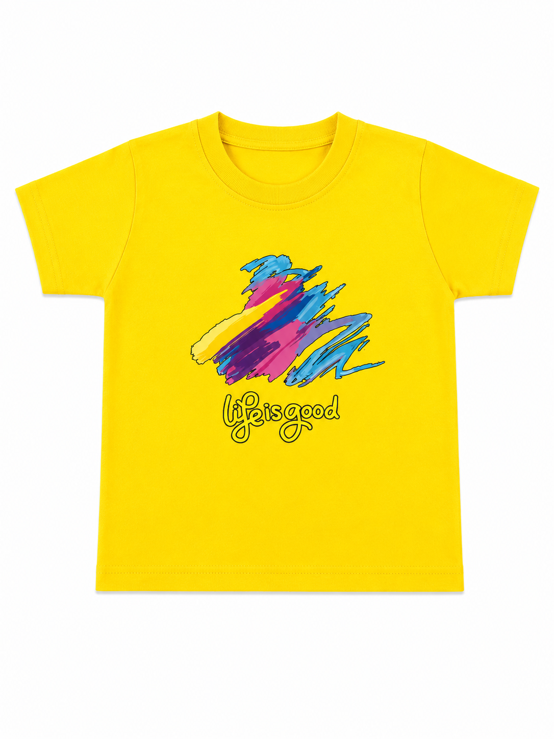 Life is good neon yellow t shirt