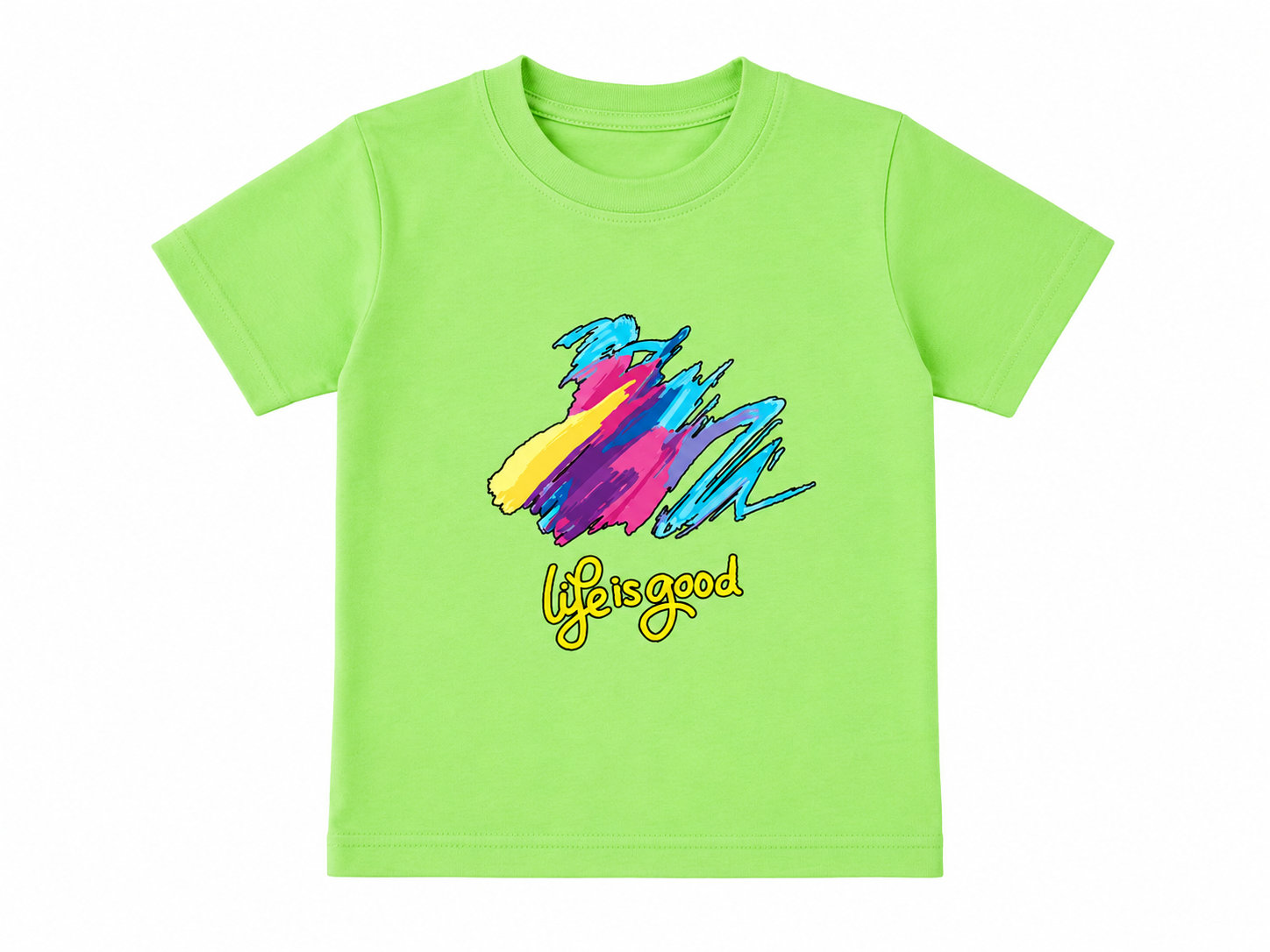 Life is good neon green t shirt